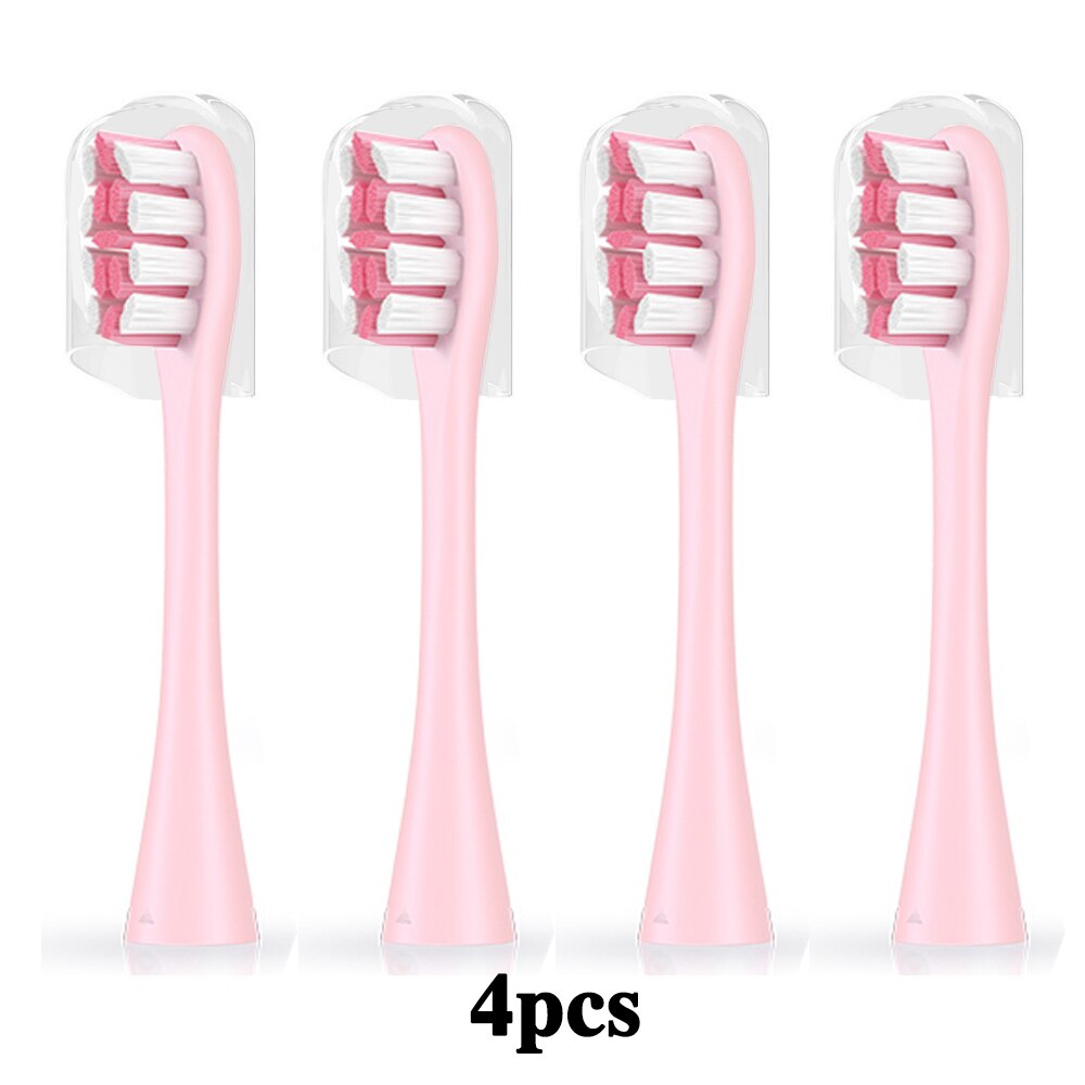 Udskiftning af elektriske tandbørstehoveder til oclean sonisk elektrisk tandbørste x / x pro / z1/  se / en dybe rengøringsbørstehoveder: 4 lyserøde