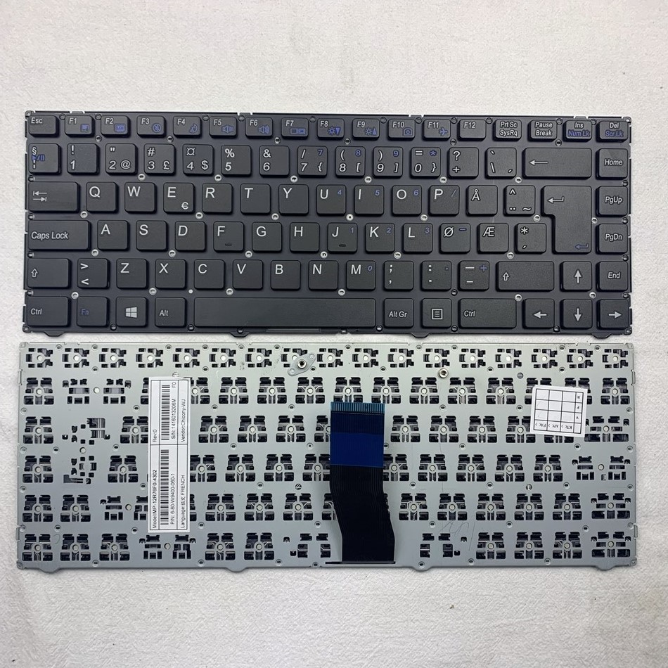 Noorwegen Keyboard Voor Clevo W940 MP-12R76NW-4302 6-80-W9400-060-1 MP-12R76NW-4302 Nw Layout: Default Title