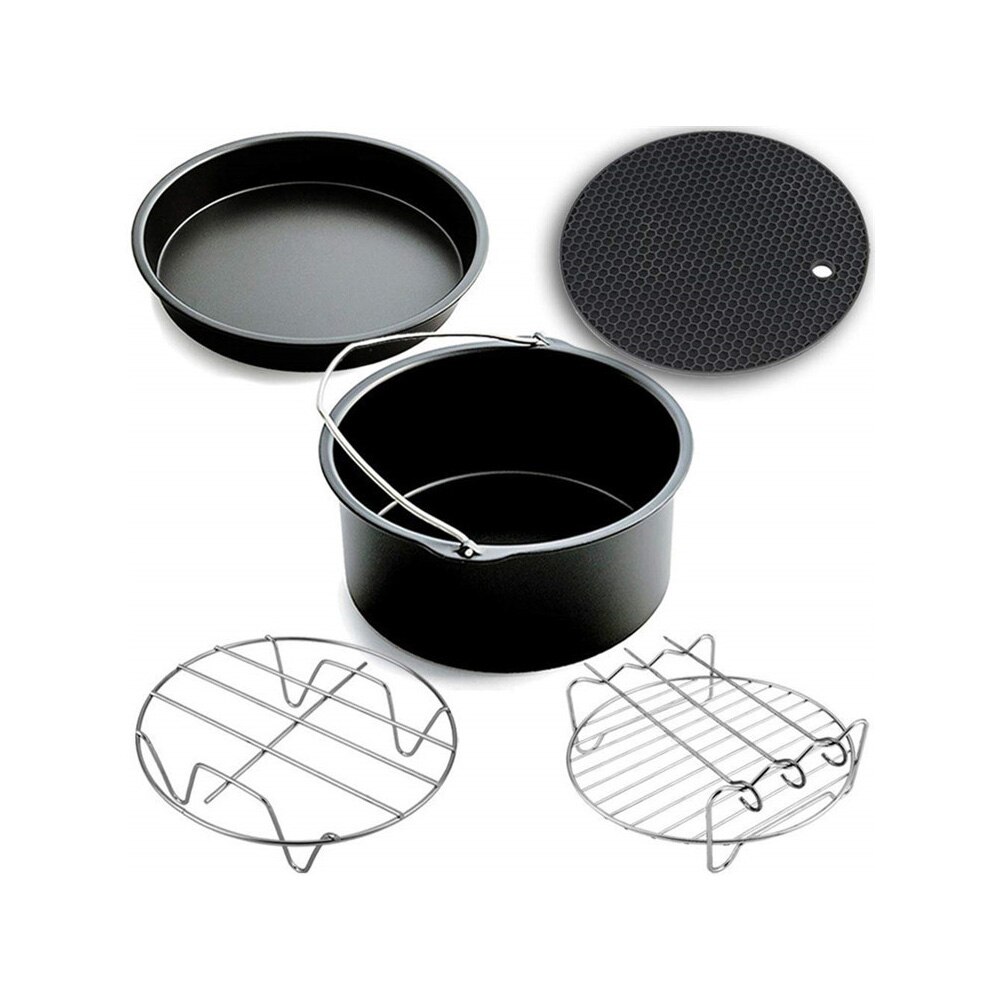 10 Uds accesorios para freidora de aire olla de 6/7/8 pulgadas para Airfryer 3.2QT-5.8QT hornear cesta Pizza placa parrilla olla cocina utensilios de cocina