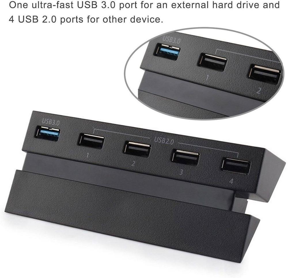 5 Ports USB 3.0 2,0 Hub Erweiterung High Speed Adapter Konverter für Sony Playstation 4 PS4 Konsole Konvertieren 2 Ports zu 5 Ports