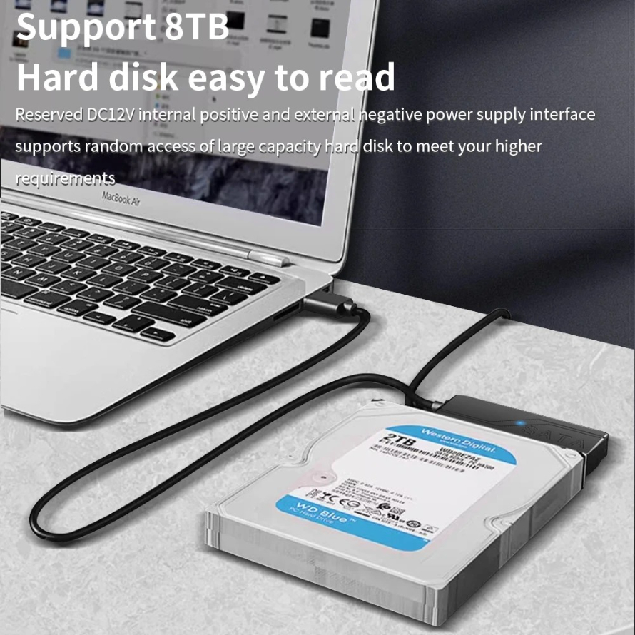 SATA naar USB 3.0-kabel Tot 5 Gbps USB 3.0 naar Sata III-kabel voor 2,5/3,5 inch externe HDD SSD harde schijf SATA 3 22-pins adapter