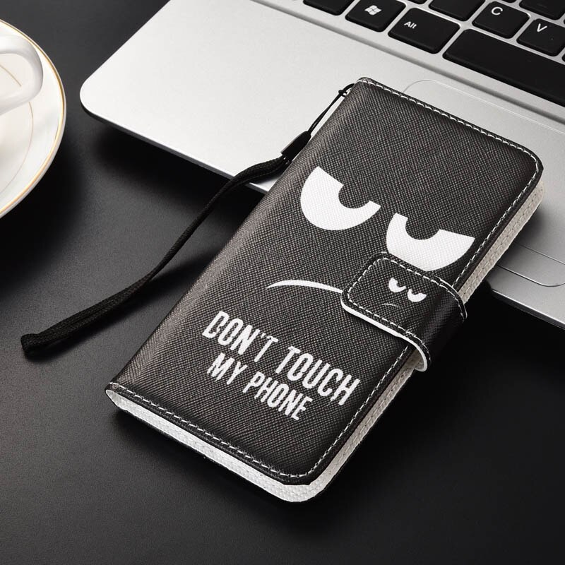 Coque For On Samsung J4 J400 J400F SM-J400F Wallet Stand Flip Case For Samsung Galaxy J4 Cute Capa Samsung J400 Cover: eyes