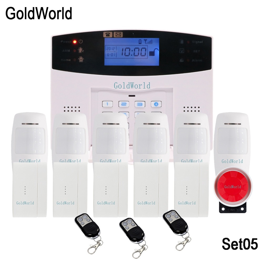 99 Zone Wireless House Safety LCD Wireless GSM Alarm Keypad Security Alarm System With Pir Motion Sensors