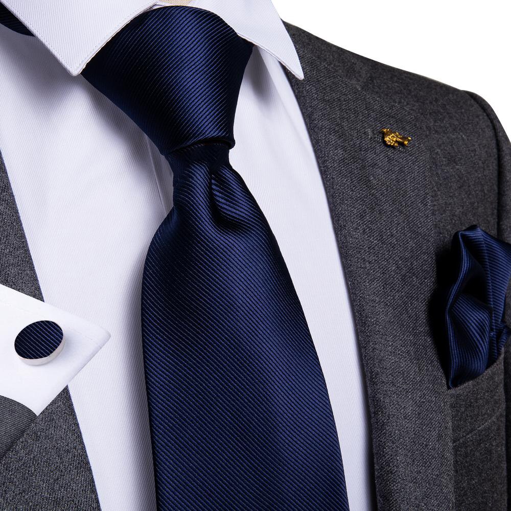 Cravate Homme Sulka – Soie Unie Bleue, Texture Tissée, Largeur Classique 8 Cm, Neuve