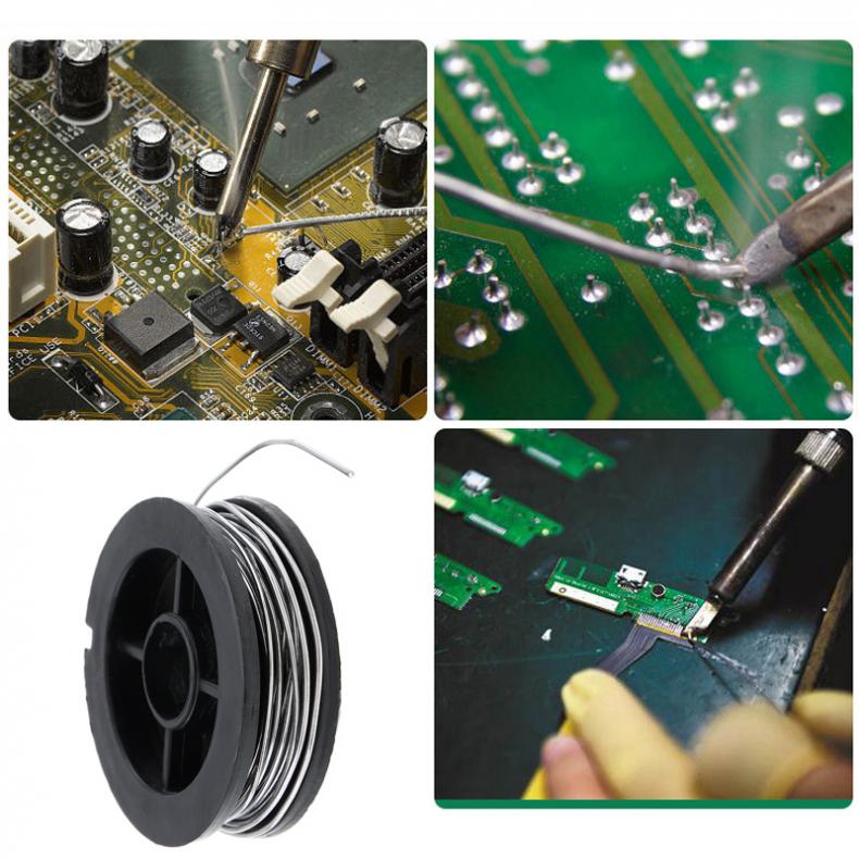 Étain et plomb 63/37 0.8mm Mini fil de soudure étain fil de plomb bobine avec 2% Flux et colophane pour fer à souder électrique