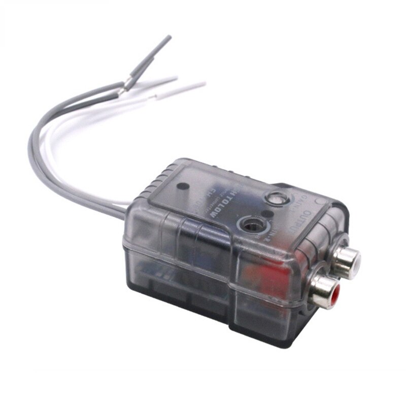 High Level Speaker Signal to Low Level RCA Adapter Car Audio High to Low Subwoofer Audio Converter G99F