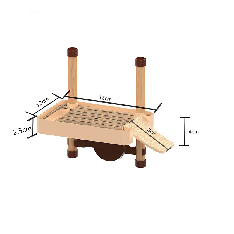 Turtle Basking Platform Turtle Tank Platform Aquarium Animal Sink Wharf Reptile Habitat Climbing Floating Shelf with Sucker Cap: Style 5 S