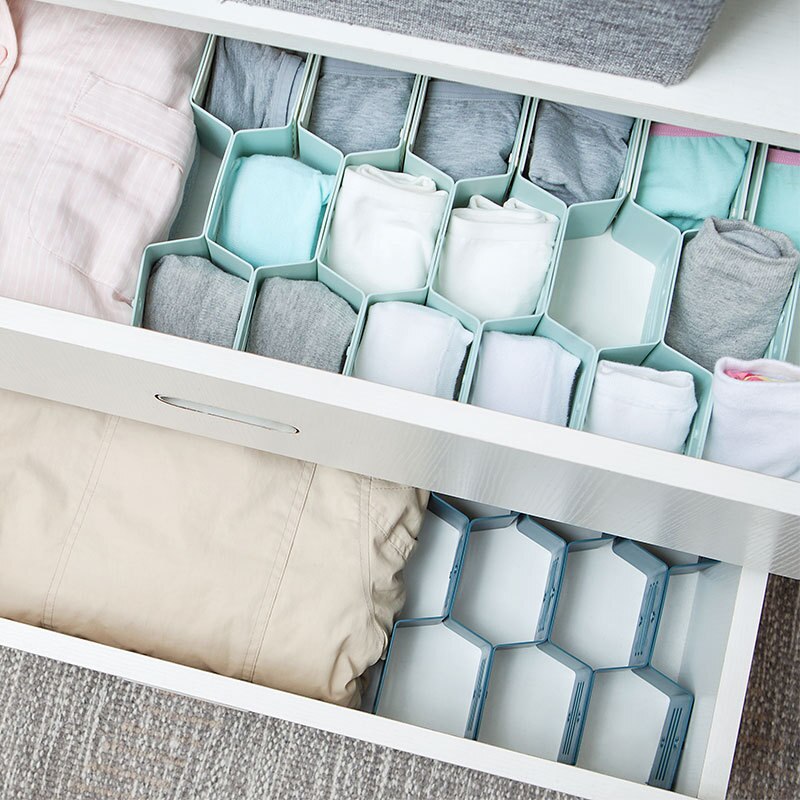 Armoire de rangement en nid d'abeille | Nouveauté, meuble de rangement en nid d'abeille de 12 carreaux chaussettes, diviseur de tiroir en plastique, placard organisateur de rangement à la maison