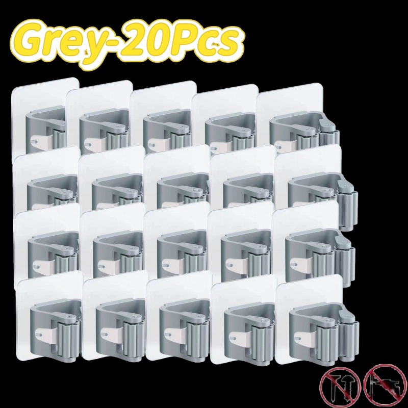 Supporto per scopa autoadesivo Supporto per scopa Supporto per scopa a parete Supporto per scopa Spazzola per spazzare Gancio Organizzatore di stoccaggio Accessori per la cucina del bagno: oliva marrone