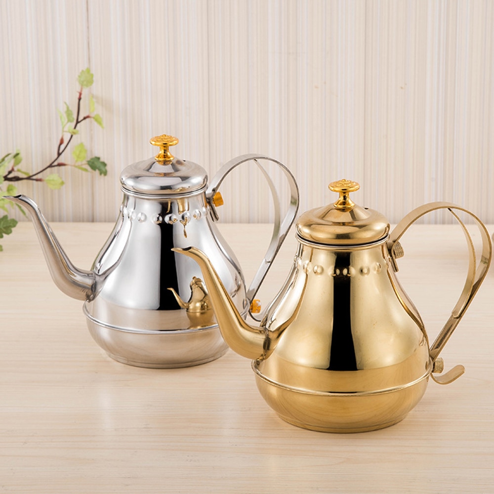Recipiente de acero inoxidable de 1.2L/1.8L, percoladores, cafetera, tetera de leche, restaurante de Hotel, cafetera, herramienta de cocina, cafetera
