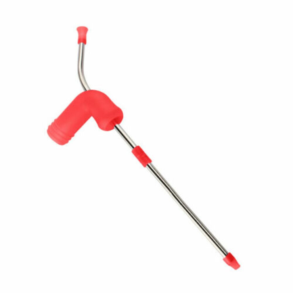 Beer Snorkel Siliconen Trechter Drinken Stro Dubbele Bier Snorkel Voor Entertainment Keuken Party Bar Brouwen Tool: A-Red