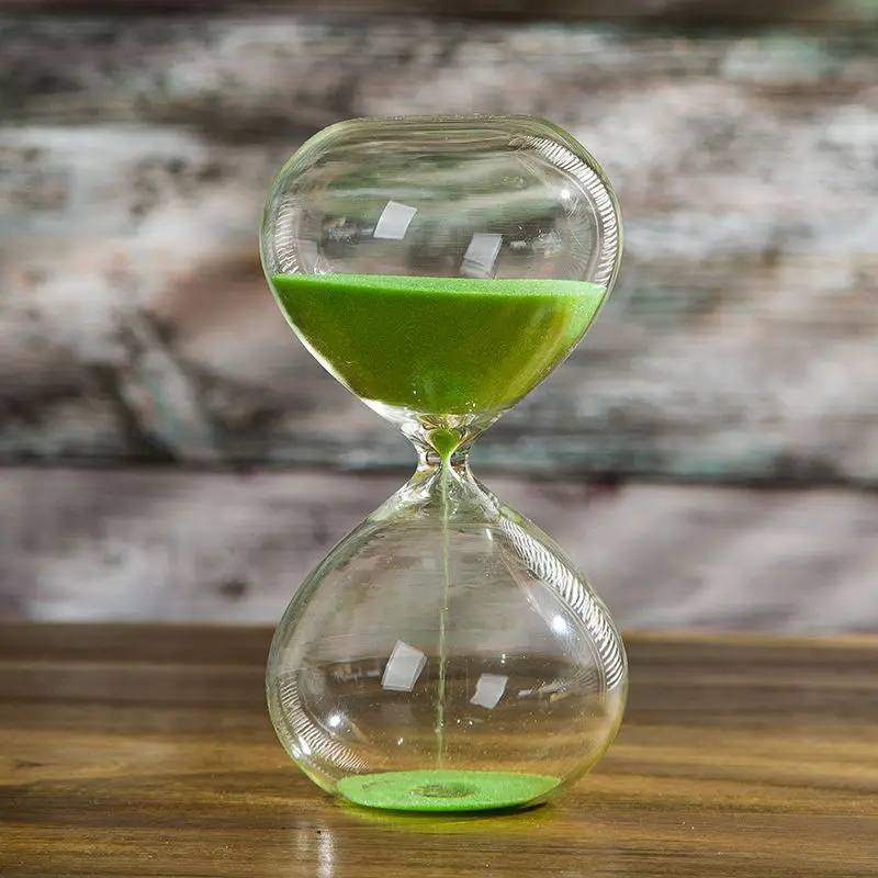 5/10/15/30/60 Minuten Sanduhr Sanduhr Zeit Management Werkzeug Kreative Glas Sanduhr Ornamente schreibtisch Hause Dekorative Spielzeug: Brown / 15min