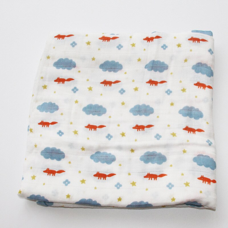 Mousseline Katoen Gaas Badhanddoek 2 Lagen Baby Handdoek Baby Inbakeren Handdoek Ins Explosies Winkelwagen Zetel Deken: color 18