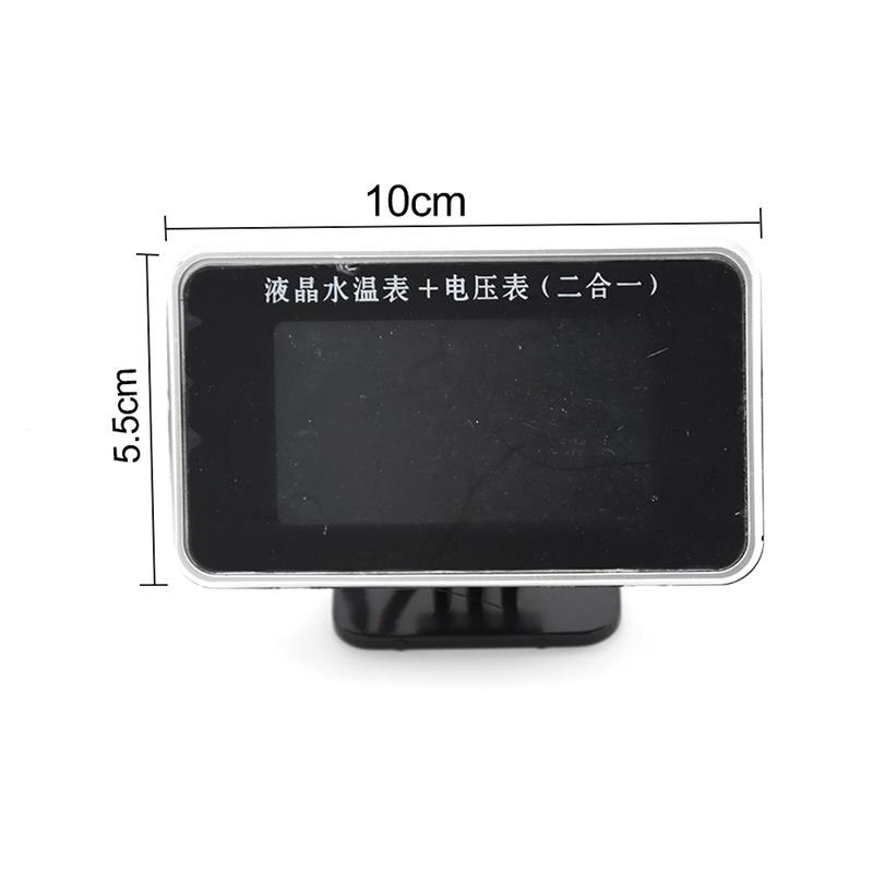 Lcd 12/24V Water Temperatuur Meter Water Temp Gauge Voltmeter Temp Meters Auto Elektronische Universele Manometro Olie Sensor