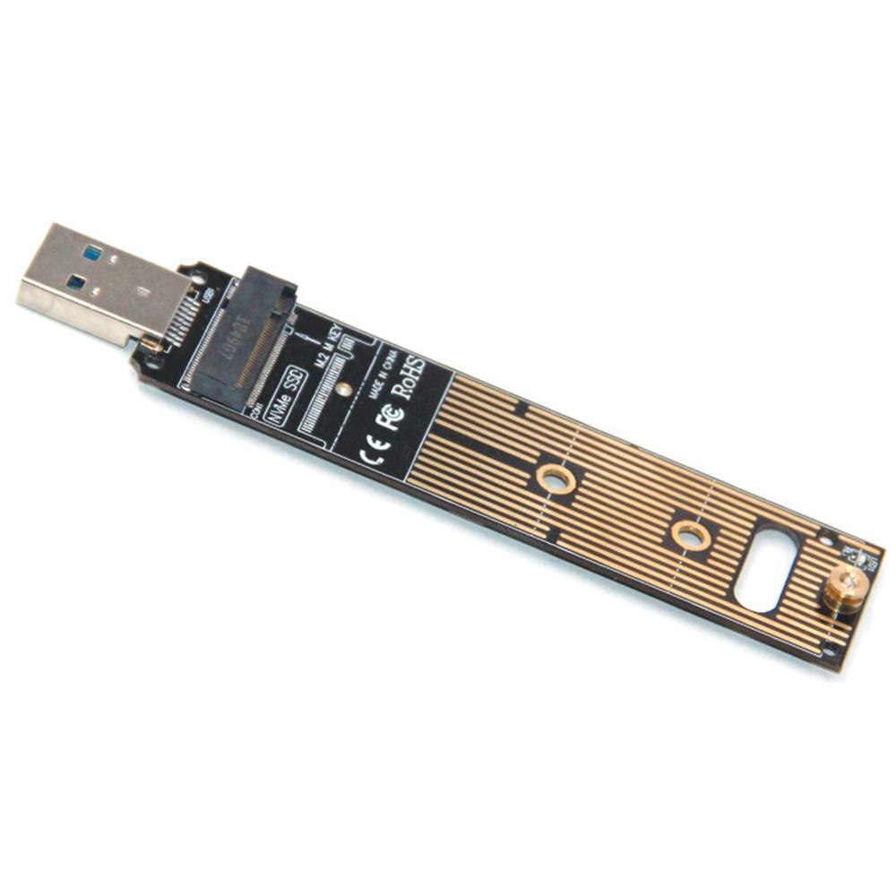 M2 nvme ssd-adapter pcie eksternt hårdt kabinet hdd-kort m .2 to usb 3.1 gen 2 10 gbps m nøgleadapter til 2242 / 2260 / 2280 ssd: Default Title