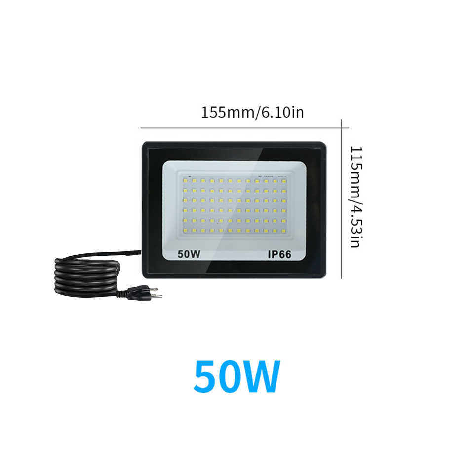 LED Schijnwerper Met Stekker Outdoor AC110V 10W 20W 30W 50W 100W Reflector spotlight Straat Licht Wandlampen Tuinverlichting Focus: RGB / 5600k