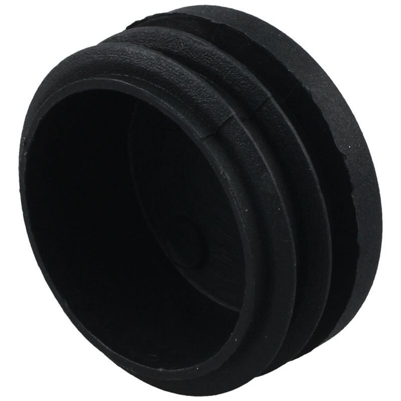 4 Pcs Black Plastic 40mm Dia Round Tubing Tube Insert Caps Covers