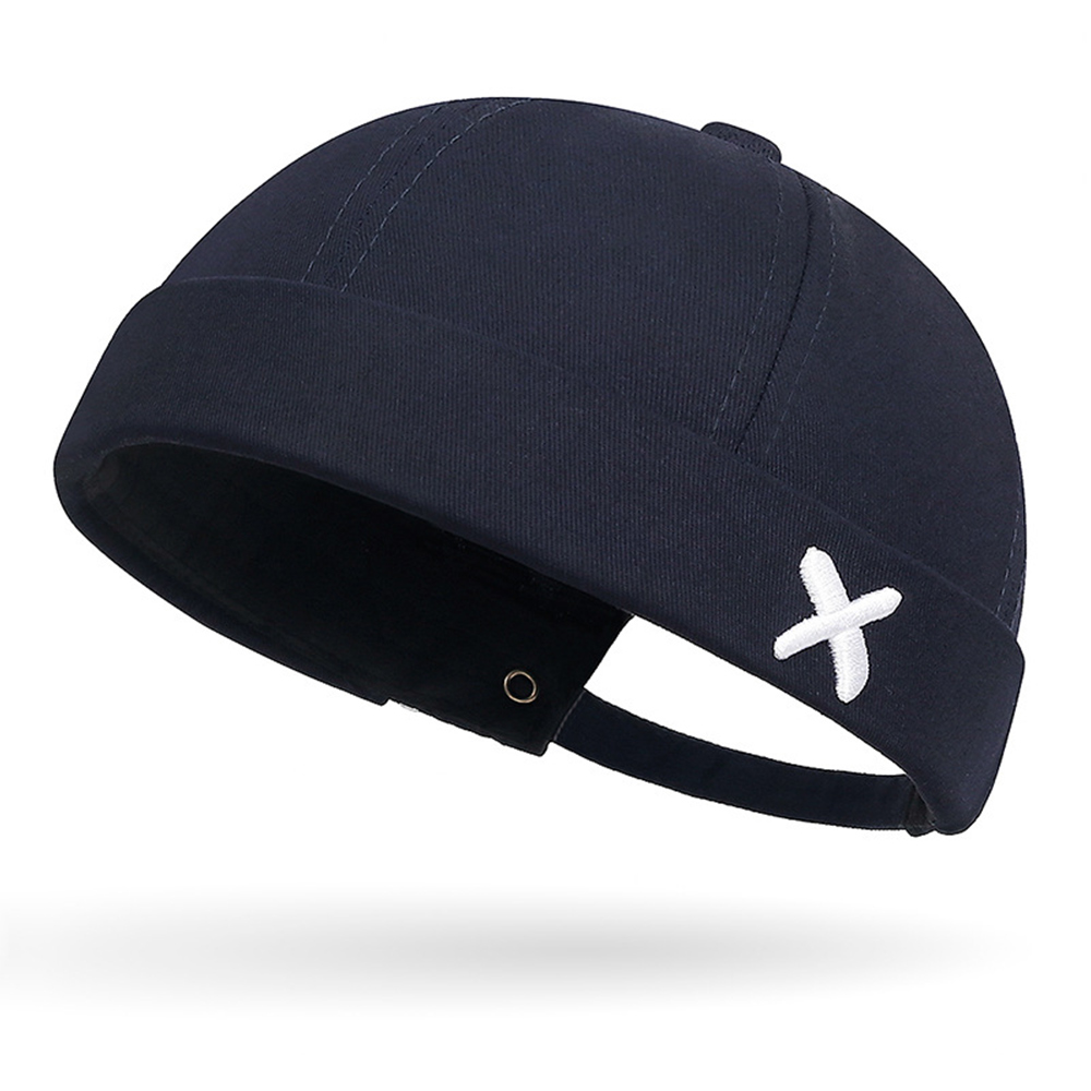 Denim Docker Cap Brimless Hat Solid Skullcap Solid Color Sailor Cap Beanie Hats Men Women Bucket Cap Adjustable Dad Hat: GRAY