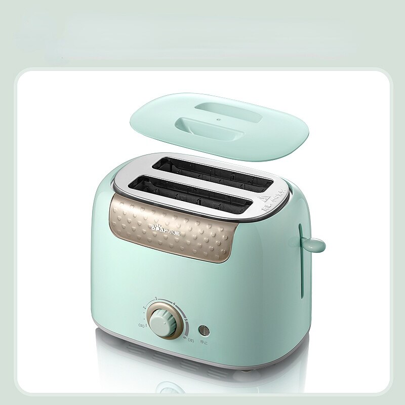 Toaster household slice heating sandwich breakfast machine small toaster automatic soil toaster sandwich maker toast: green