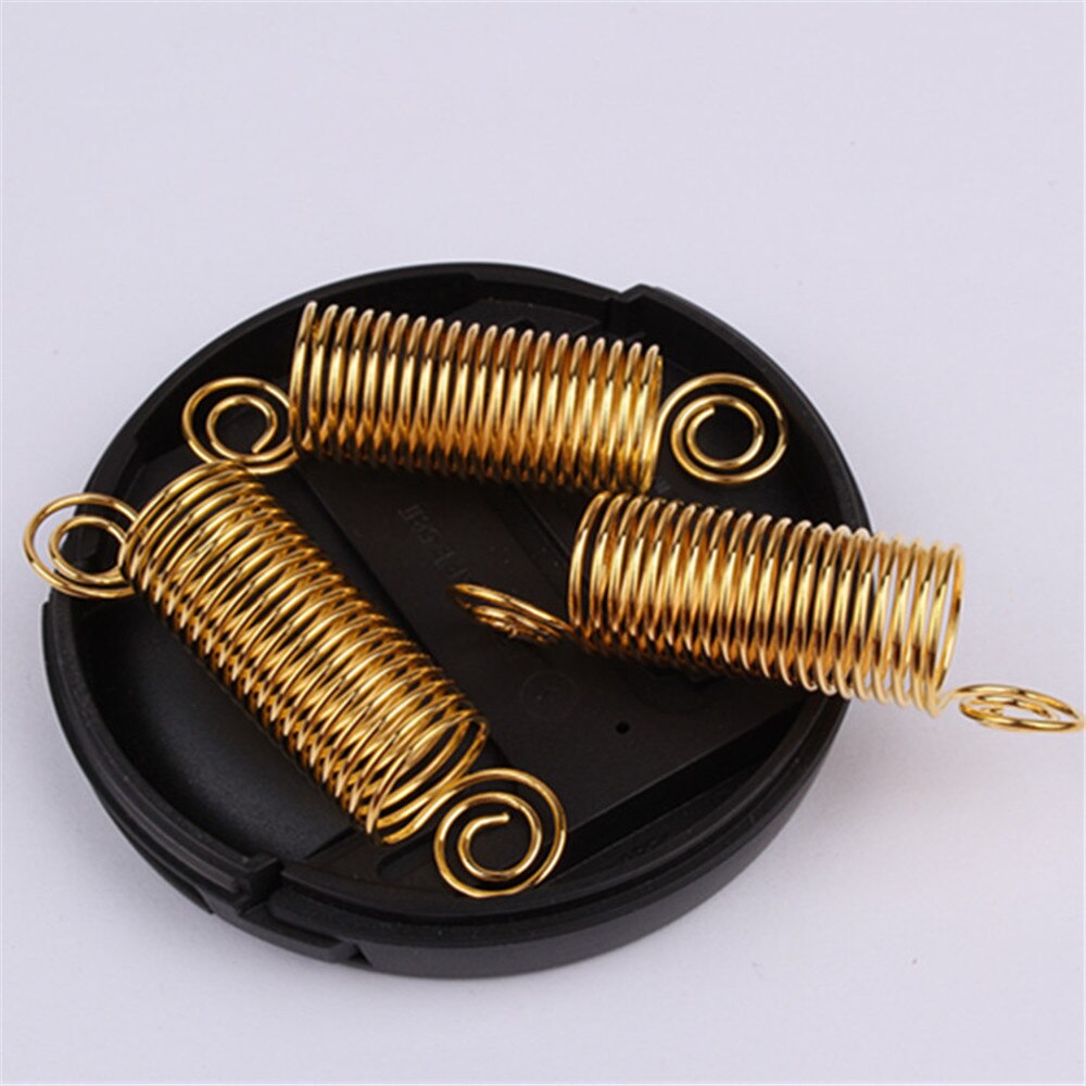 50PCS 10mm Hair Rings Braid Dreadlock Beads Stretch Spiral Shape Hair Cuffs Clips Tube For Braid Hairstyling Accessories Gold