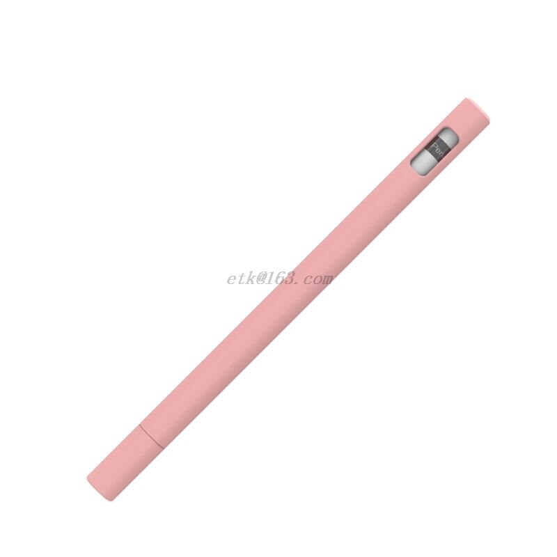 Triangle Anti-scroll Silicone Protective Case Pouch Cap Holder Nib Cover Skin For Apple Pencil 2 for iPad Pencil 2nd: Pink Pencil 1