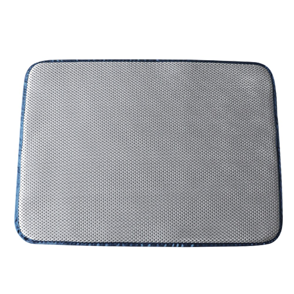 Polyester Pet Dog Slaapmat Huisdier Water Absorberende Pad Waterdicht Zomer Hond Cooling Pee Pad Ademend: gray and blue / 50x35x1cm