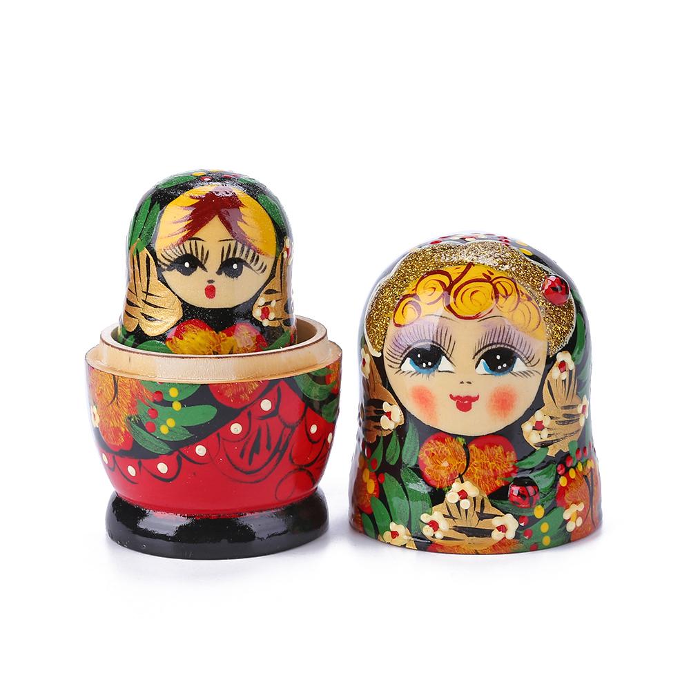 13 Stijlen Handgetekende 5-Layer Russische Matroesjka Dier Bloem Loulan Meisje Patroon Combinatie Matroesjka