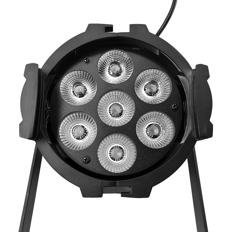 LED Kann Par 7x18W Licht Aluminium Hülse RGBWA + UV Dmx512 Bühne Lampe Beruf Für Party Hochzeit dmx Bühne Licht Gute Party