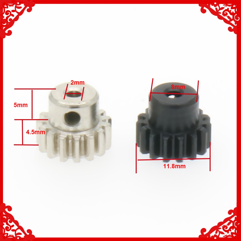 1/5/10/20/Pcs Staal Rondsel Motor Gears 15T Voor 1/18 Wltoy A959 a969 A979 K929 15 Tanden A580058 Modulus 0.7 Upgraded Onderdelen