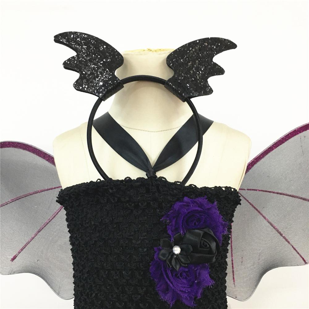 freundlicher geschwollen Felsen Schwarz fledermaus Kostüm Kleid kopfschmuck flüGel anzug Halloween Karneval Purim Party Cosplay Kostüm Für freundlicher Mädchen