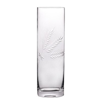 350ml 11oz Clear Long Tall Skinny Engraved Collins Drinking Glass Tumbler Cup: Wheat