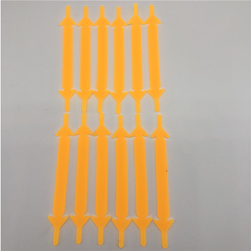Cordones elásticos de silicona para zapatos, cintas creativas de goma para perezosos, para zapatillas informales, 12 unids/paquete: Naranja