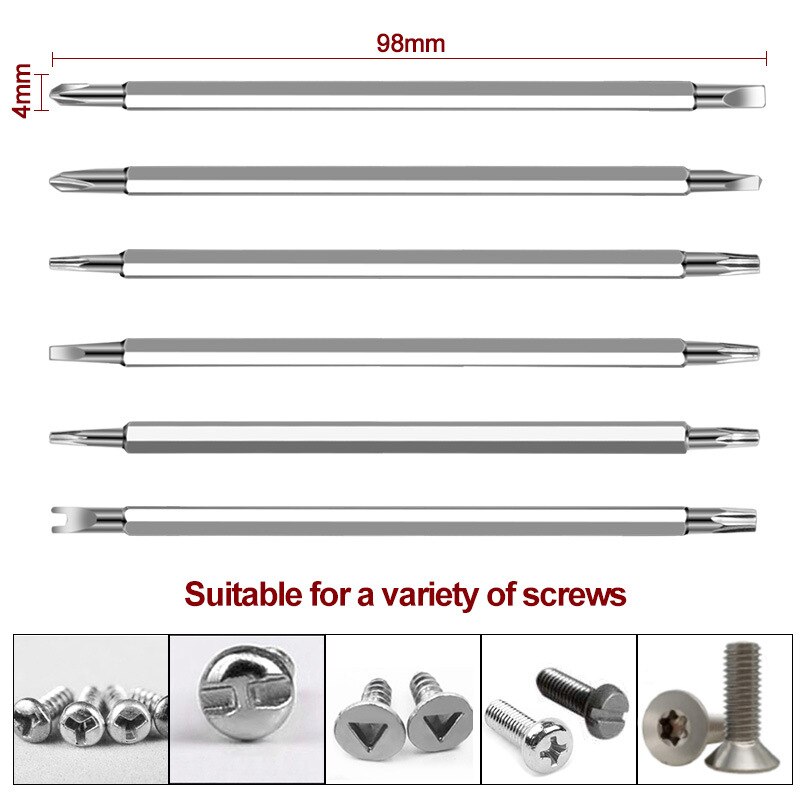 Multi-Functie Huishoudelijke Schroevendraaier Set Sterke Magnetische Schroevendraaier Speciale-Vormige Phillips Dubbele Hoofd Torx Schroevendraaier