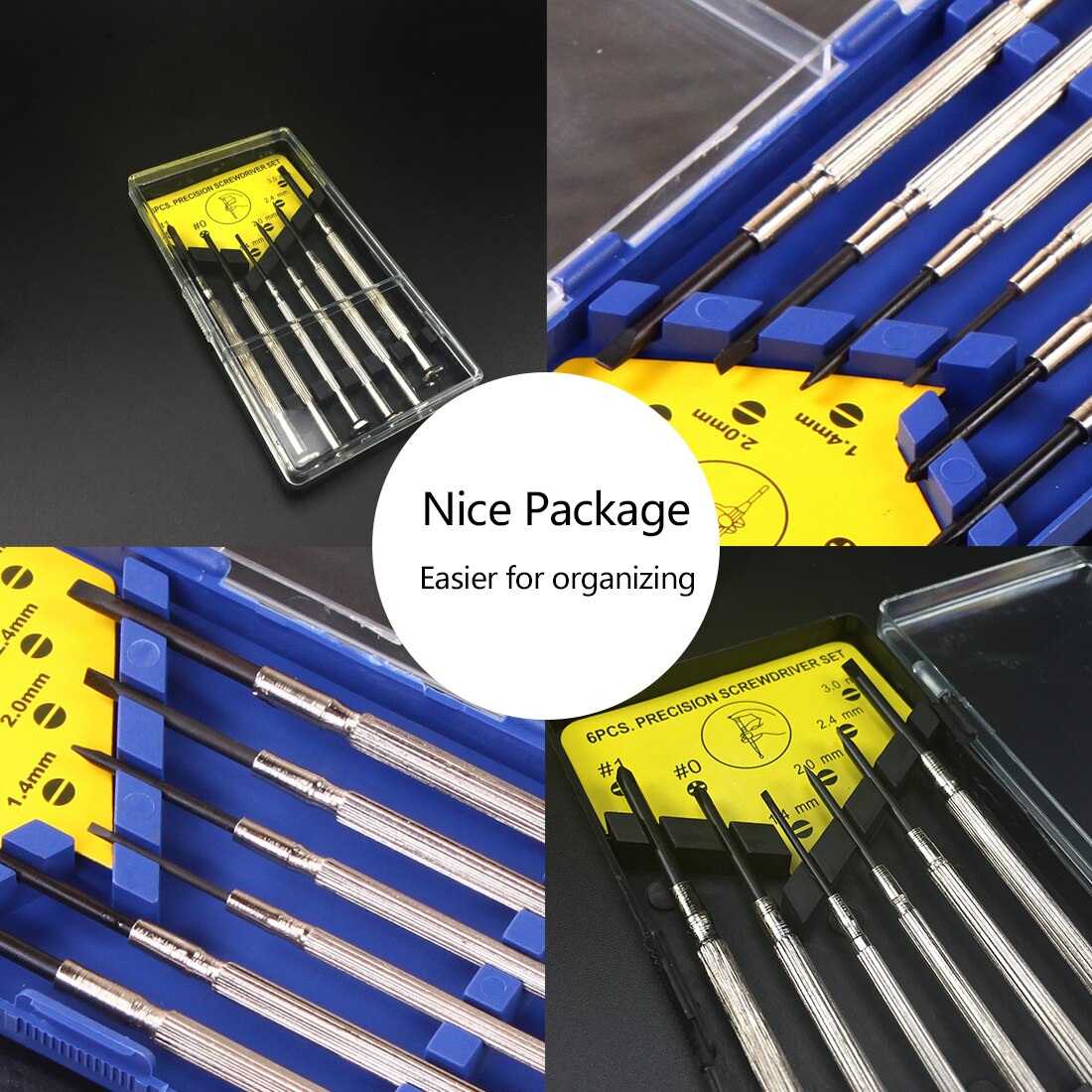 Precision Multifunction Mini Small Screwdriver Set with Slotted Phillips Bits for Watch Glasses Screw driver Repair Tools 6PCS