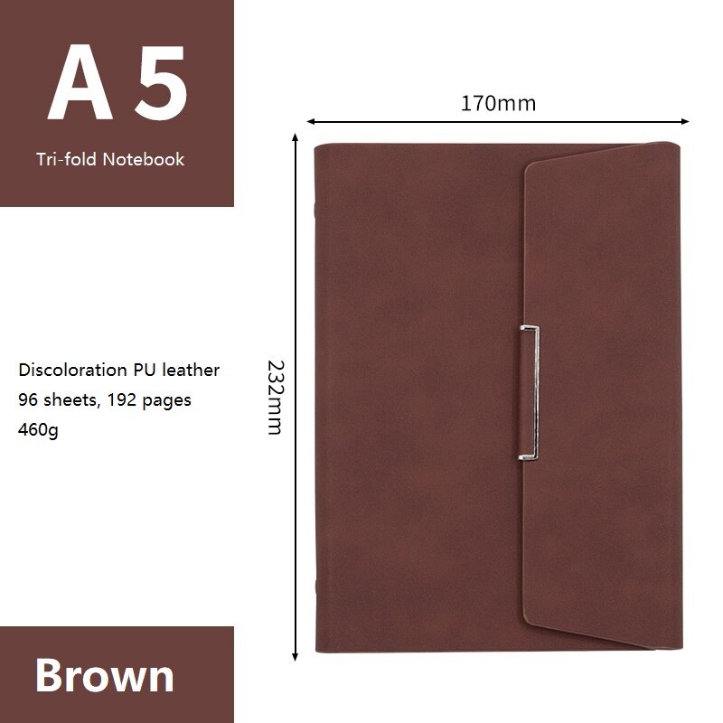 Executive Business A5 Notebook PU Faux Leather Refillable Binder Journal Diary Ruled Lined Paper Pen Holder Card Slots 80 Sheets