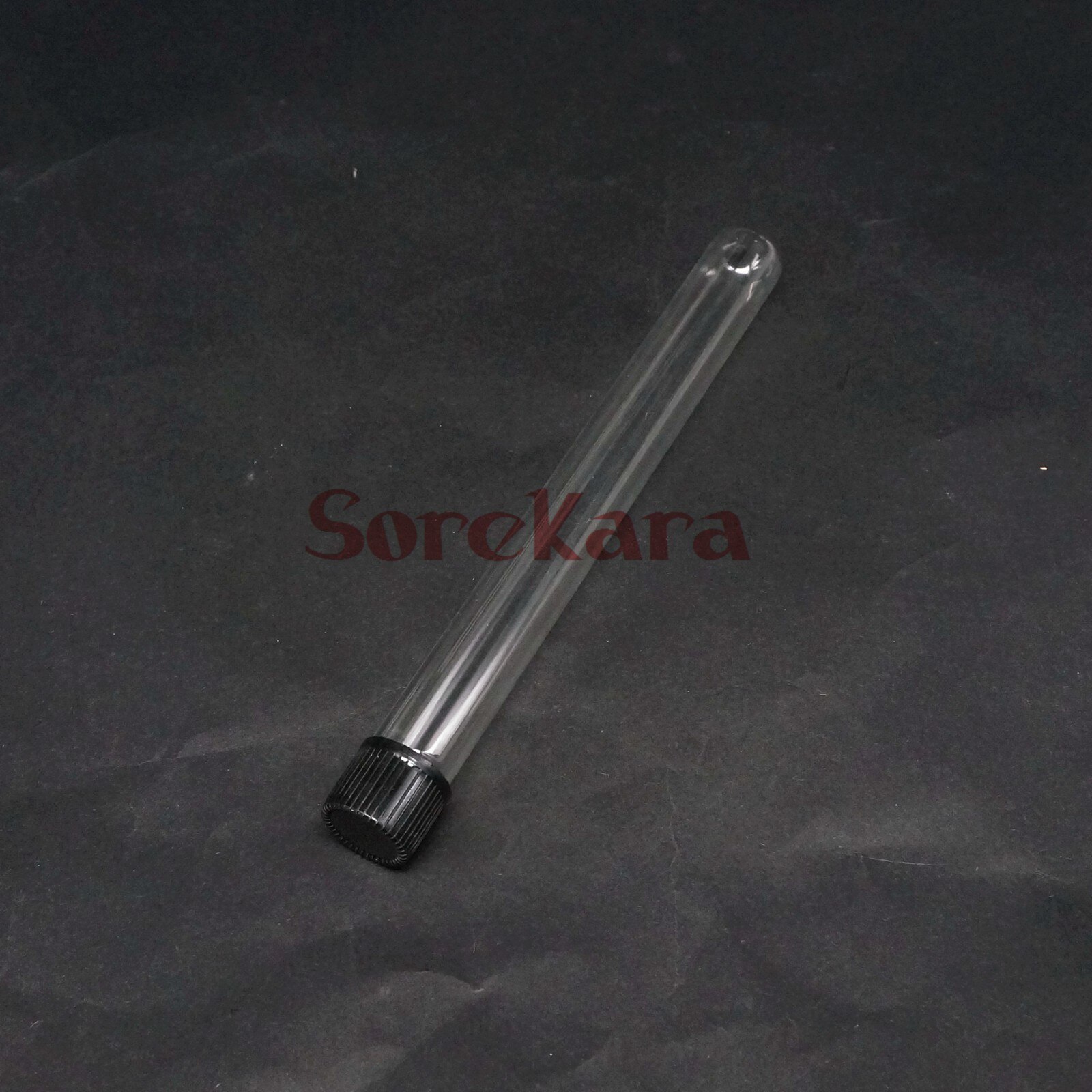 LOT 5 15x150mm Glass Test Tube Round bottom with Screw Cap for Chemistry Laboratory