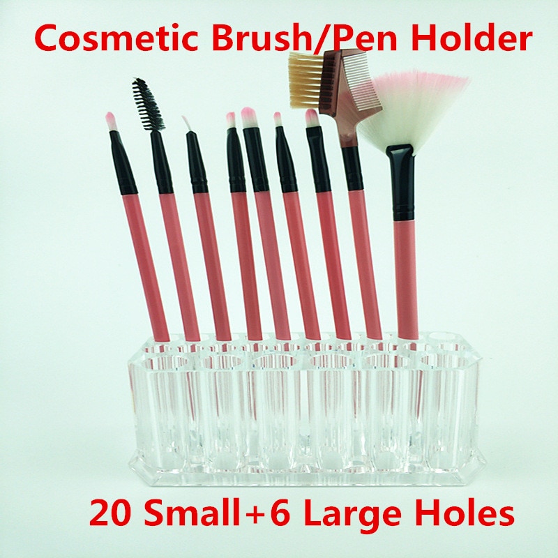 Cosmetische Pen Magazijnstelling 26 Gaten Acryl Make-Up Borstel Container Makeup Pen Houder Stand Organizer Voor Dagelijks Gebruik Opbergdoos