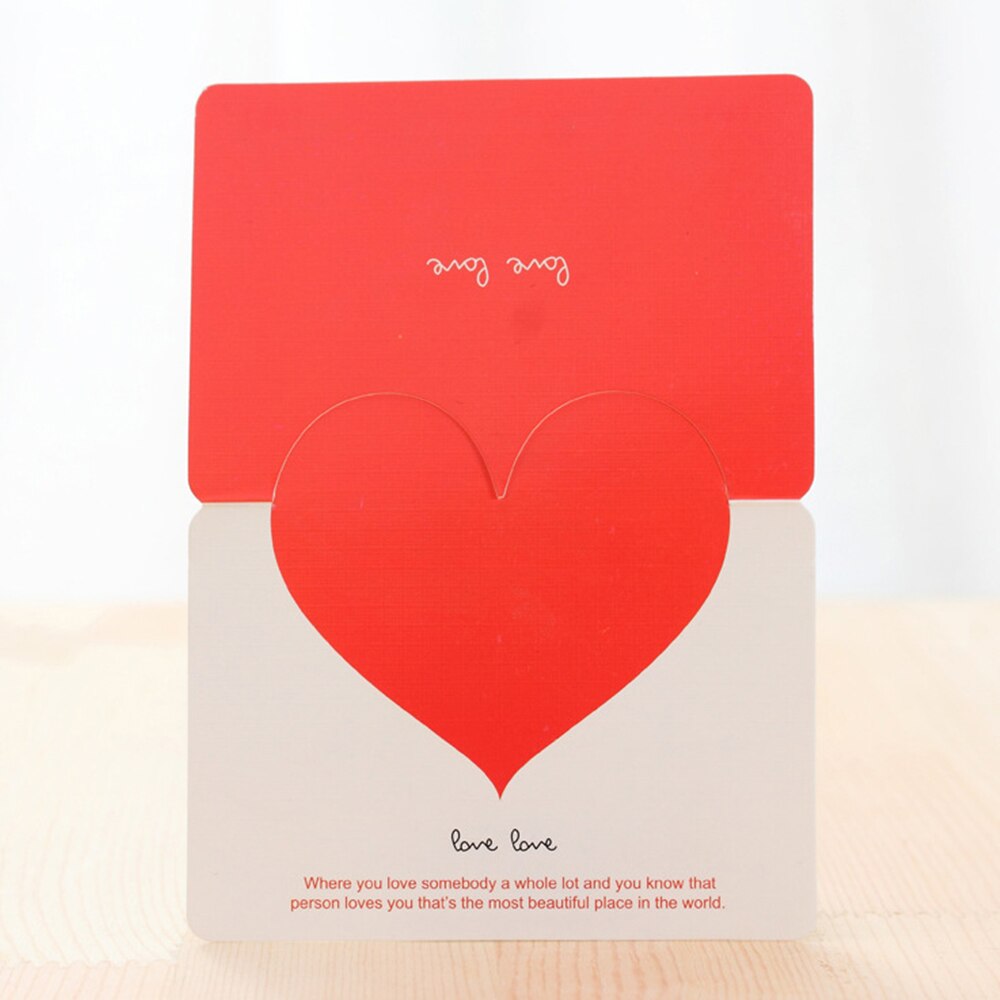 10pcs/bag Mixed Color LOVE Heart Shape Greeting Card Valentine's Day Card Wedding Invitations Card ChristmasThank Cards: style 2
