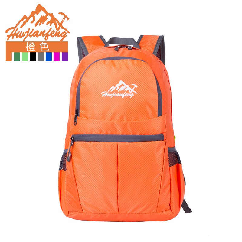 Udendørs sportspose rejse camping rygsække bærbar letvægts rygsæk dagligt rejse kvinder vandtæt foldetaske: Orange