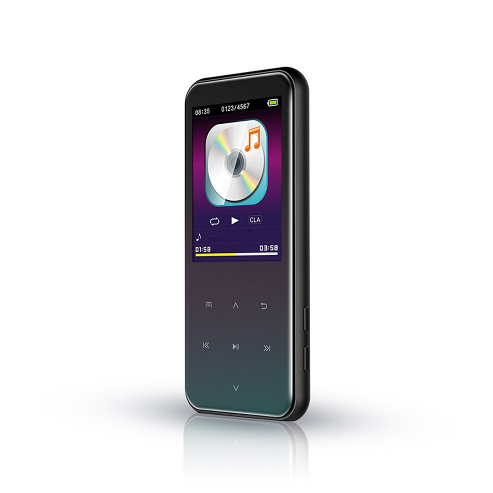 Reproductor MP4 con Bluetooth 5,0, altavoz incorporado, pantalla táctil de 2,4 pulgadas, música, reproductor de Audio HiFi con grabación de e-book, Radio FM, vídeo: 32 GB