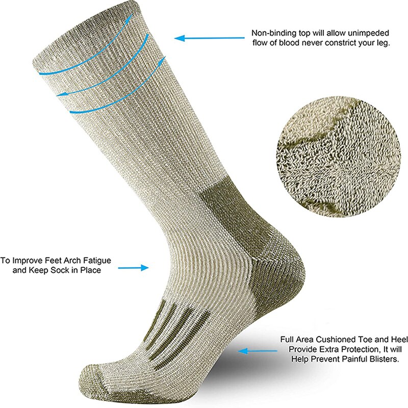 Unisex 80%  merino ull sokker for menn kvinner tykkere varme turpute sokker sports merino ull sokker 4 par euro str 40-45