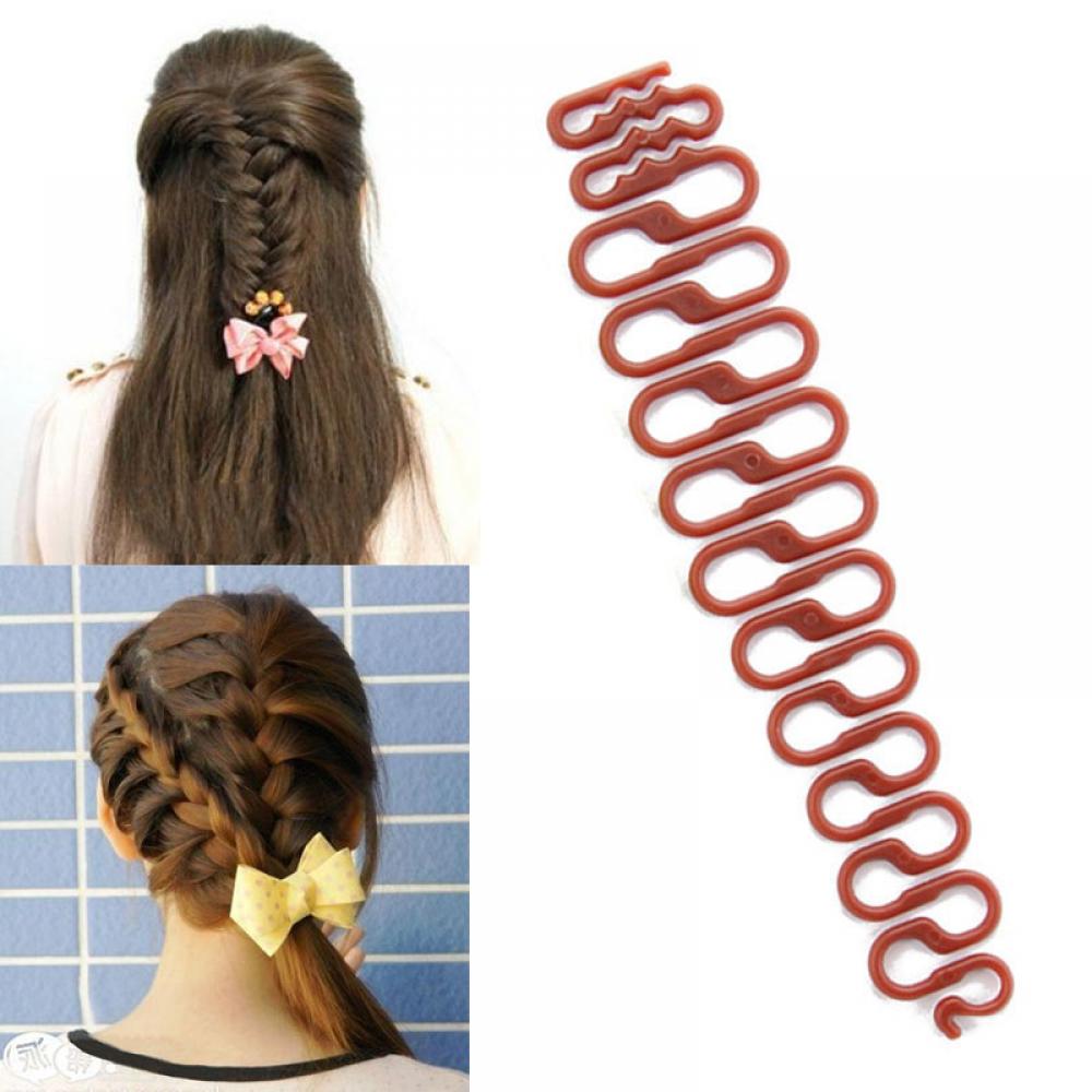 2 pièces/ensemble coiffure tresse outil français tressage bricolage poisson os chignon fabricant femmes Multi fonction cheveux accessoires cheveux plat