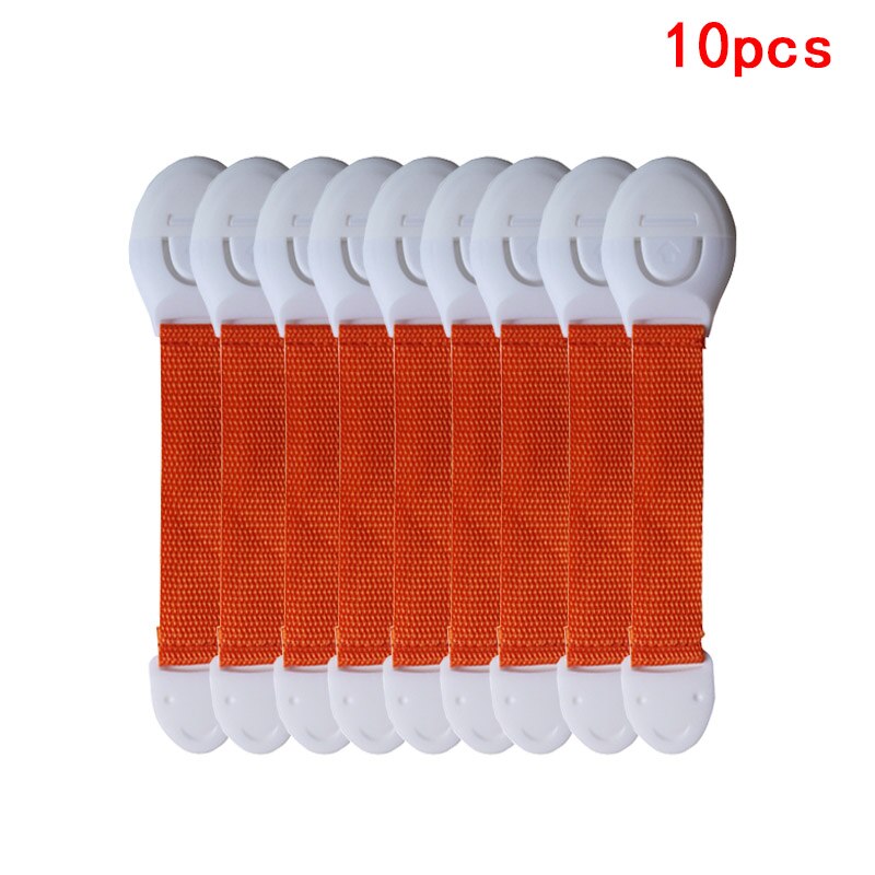 10 Uds bloqueo de seguridad para niños cajón cerradura de la puerta de seguridad cerradura de la puerta bebé aseo seguridad cierre de plástico bebé protección: AQS022-07