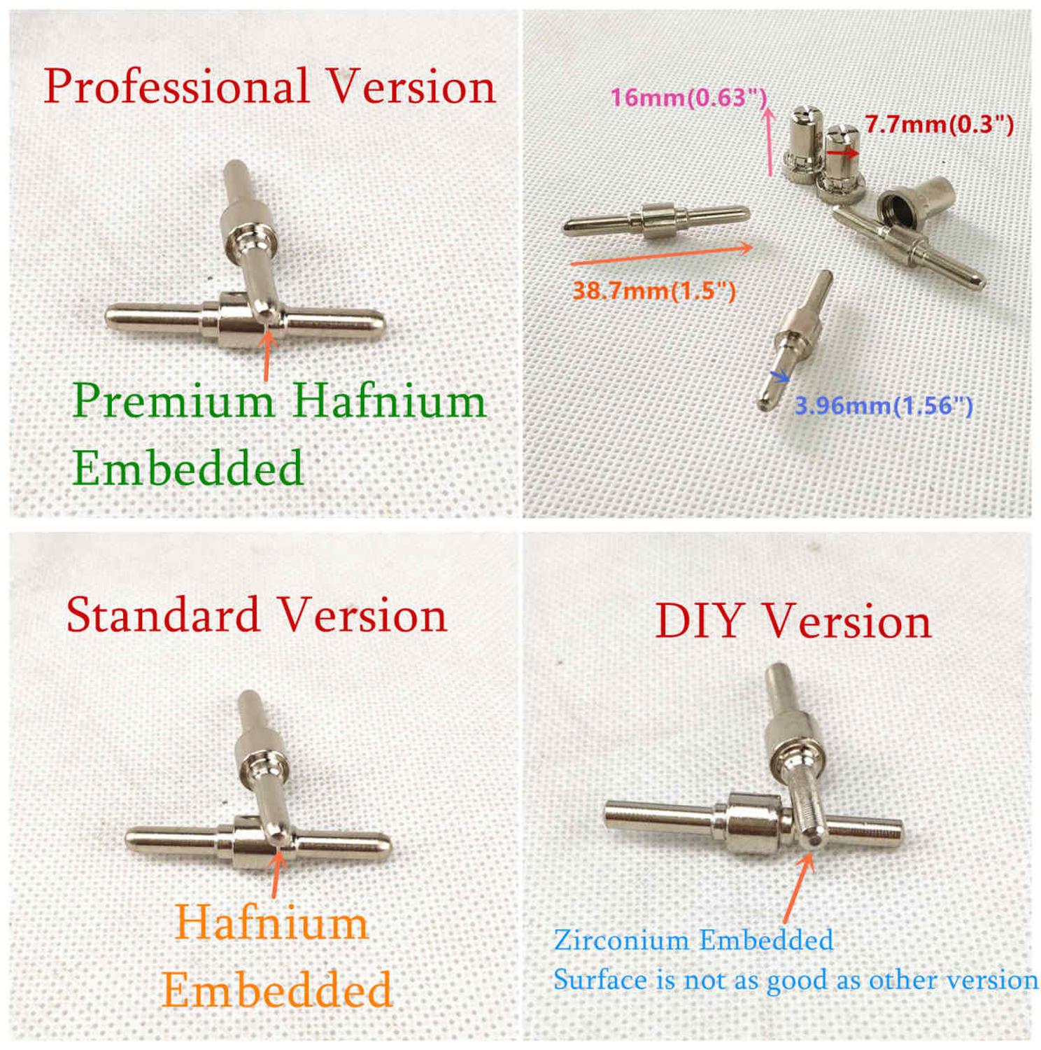 30pcs Plasma Cutting Torch Consumable Cutting 40A PT31 Extended Long Shield Cup Swirl Baffle Plasma Torch Nozzle Tip Electrode