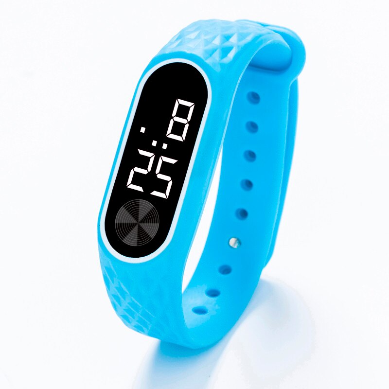 Led Digitale Display Armband Horloge Kinderen Studenten Silicagel Sport Horloge Детские Часы Relogio Masculino Relogio Feminino: Sky Blue
