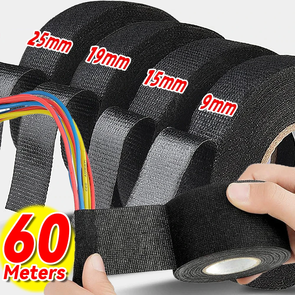Insulation Fabric Tape High Temperature Resistant Cloth Tape Electrical Wiring Loom Cable Harness Waterproof Self-Adhesive Felt
