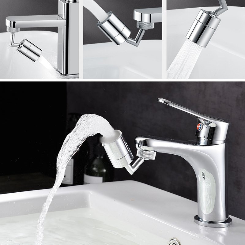 RVS 720 ° Rotatie Kraanverlenger Universele Spatwaterdichte Besparing Kraan Sproeikop Badkamer keuken Extender Adapter