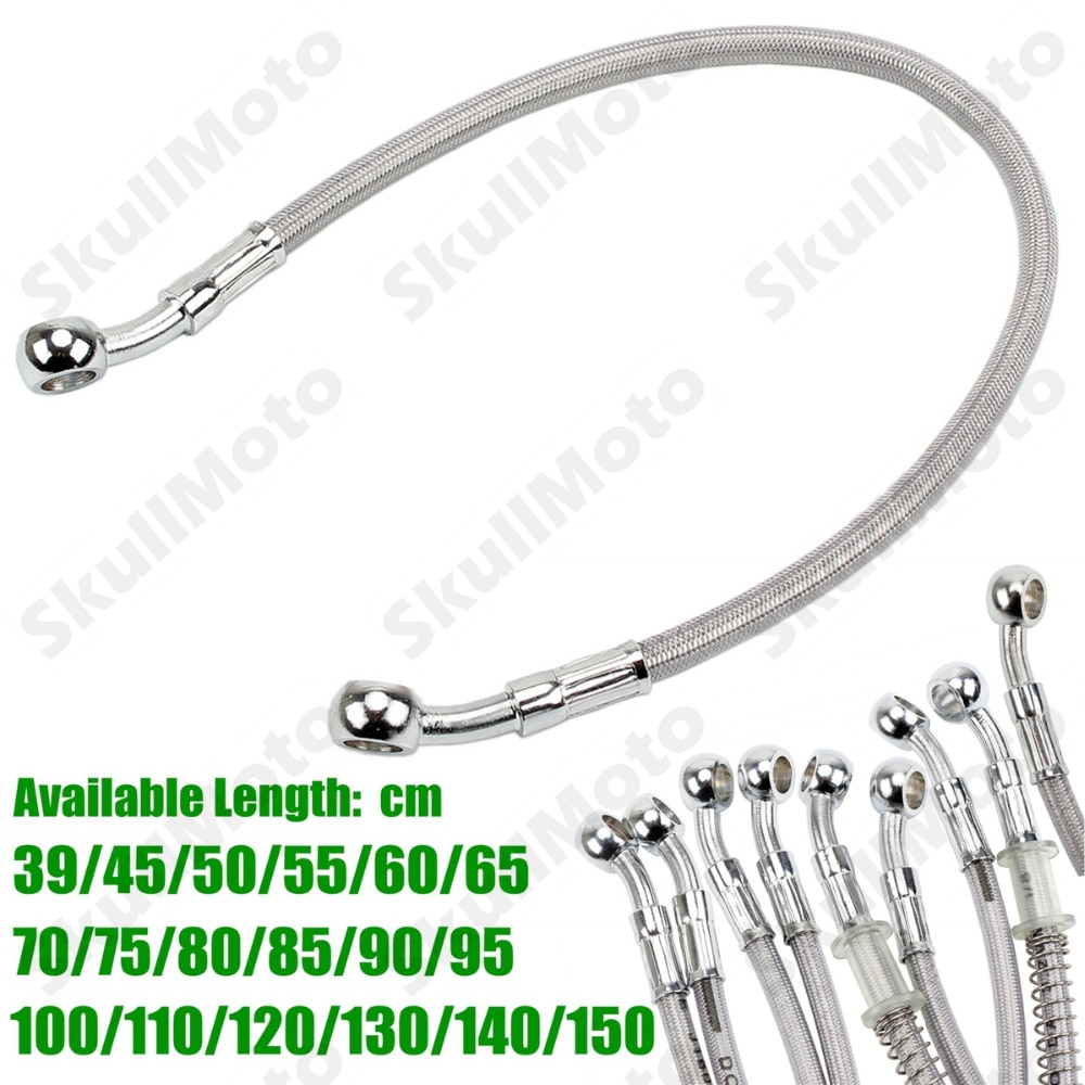 Kit de manguera de freno de motocross para motocicleta, tubería de aceite, línea trenzada, acero inoxidable reforzado hidráulico, ajuste trenzado, ATV Pit Bike