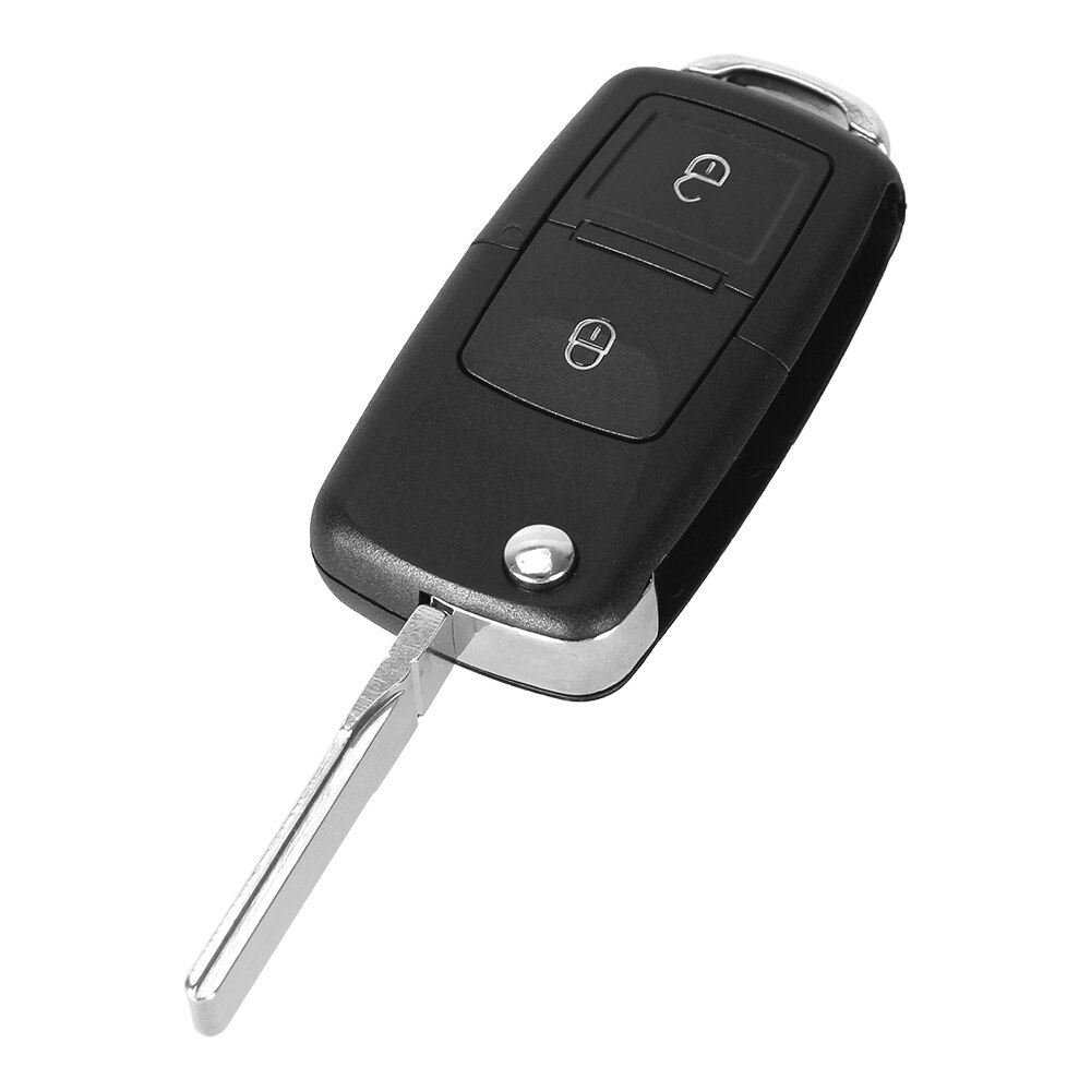Dandkey 2/3/4 Button Remote Flip Folding Car Key Shell Replacement for VW Volkswagen MK4 Bora Golf 4 5 6 Passat Polo Bora Touran: 2B With Blade