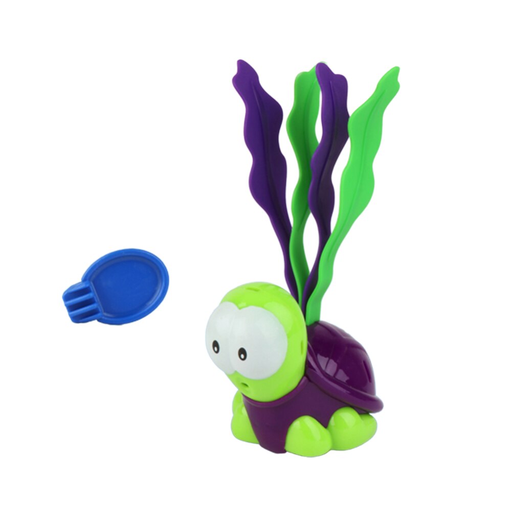 Kids Educational Toys for Children Tortoise Frog Animal Seaweed Water Induction Automatic LED Glowing Kids Bath Toy: Tortoise Purple